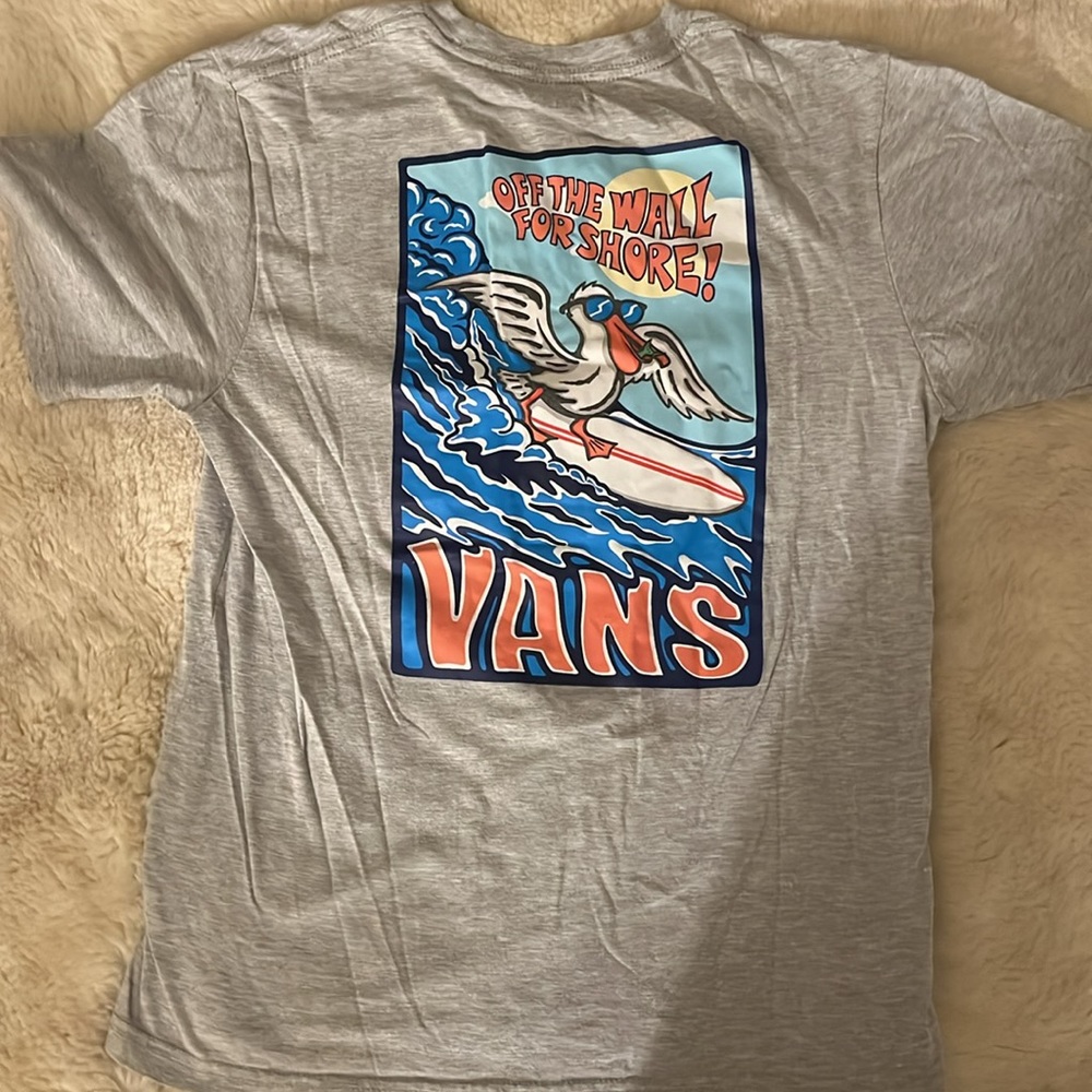 Boys Grey vans tee